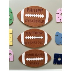 Custom Felt Coaster Set for Sports Fans - Soccer, Rugby, American Football - Fun Party Favors and Invites, Birthdays and Celebra