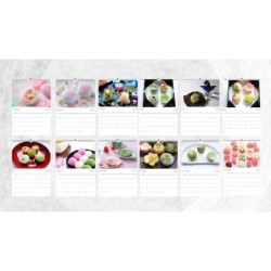 2025 Japanese Sweets Wall Calendar, Wagashi, Washoku, Traditional Confections Desserts, A3/A4 size, Photo Calendar, Customizable