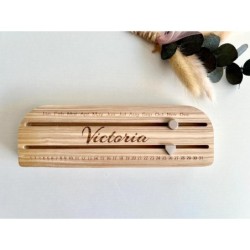 Perpetual Wooden Calendar Personalized, Desk Accessory, Your Name on it, Eternal Desk Calendar,Gift Idea for X-mas, Wood Decor,