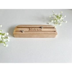 Perpetual Wooden Calendar Personalized, Desk Accessory, Your Name on it, Eternal Desk Calendar,Gift Idea for X-mas, Wood Decor,