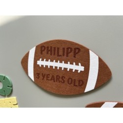 Custom Felt Coaster Set for Sports Fans - Soccer, Rugby, American Football - Fun Party Favors and Invites, Birthdays and Celebra