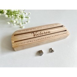 Perpetual Wooden Calendar Personalized, Desk Accessory, Your Name on it, Eternal Desk Calendar,Gift Idea for X-mas, Wood Decor,