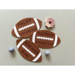 Custom Felt Coaster Set for Sports Fans - Soccer, Rugby, American Football - Fun Party Favors and Invites, Birthdays and Celebra