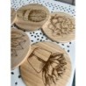 Succulent Cactus Wooden Coasters, Set of 5 pcs, 5th wedding anniversary gift, 6th anniversary present, Teacher retire