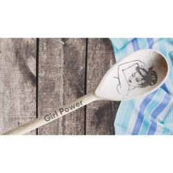 Engraved Spoon with Beautiful Female Face, Custom Quote or Name Spoon For Family & Friends, Housewarming Gift, Gift For Baking E