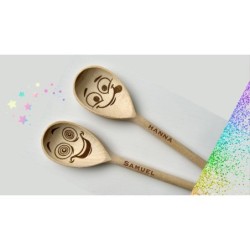 Personalized Wooden Spoon Engraved for Cake Smash, first birthday cute face keepsake for child, photo prop decoration, photograp