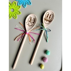 Personalized Wooden Spoon Engraved for Cake Smash, first birthday cute face keepsake for child, photo prop decoration, photograp