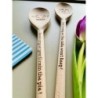 Set of 2 Engraved Wooden Spoons with Face, Custom Funny Phrase Spoon For Family & Friends, Housewarming Gift, Gift For Baking En