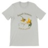 T-Shirt „Squash Blossom“ with Japanese translation, regular fit premium crewneck shirt, graphic flowery herb print, faux plants