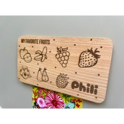 Personalized Breakfast Board with Name & Custom Fruits, healthy breakfast, pick your fruits and vegetables, food science for tod