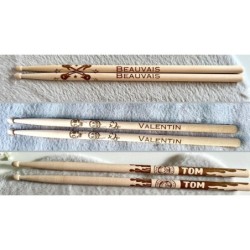 Custom Logo Drumsticks Set, Personalized Engraved Drum Sticks, Groomsmen Dad Boyfriend Husband Gift for Drummer Musician Band Re