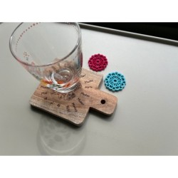 Wooden Coaster „Mother“ in 18 different languages, in the shape of a mini cutting board, stay at home mom, mothersday gift