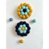 Sakura Coasters Deco Items, Set of 2 pcs, Elegant Table Decor for Drinks, Wooden Top Felt Bottom