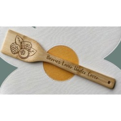 Wooden Spatula with Engraved Image, Custom Quote - Name Bamboo Spatula For Family & Friends, Housewarming Gift, Gift For Cooking